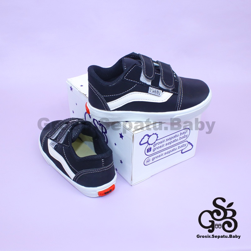 sepatu anak sneakers sepatu anak laki laki sepatu anak perempuan model casual London kids HITAM polos ringan fleksibel &amp; Anti Slip