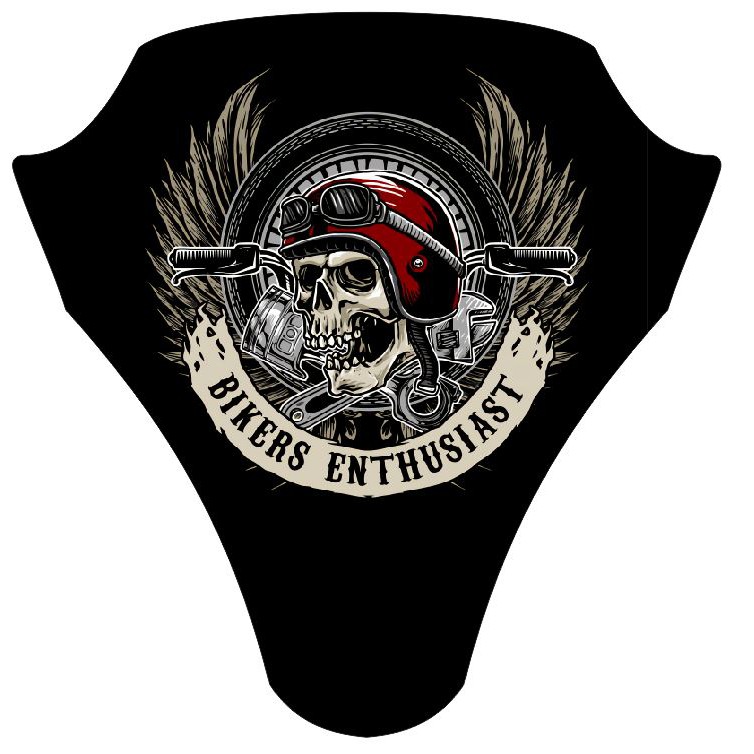 stiker Visor  WS kaca depan PCX 150  PCX 160 - Tengkorak Bikers