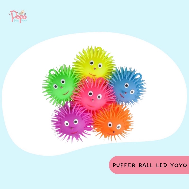 Mainan bayi/anak puffer ball (yoyo ubur-ubur LED)