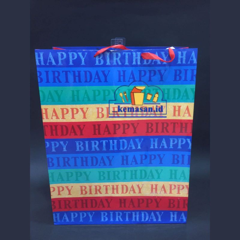

TAS KERTAS PREMIUM XL UK38,5X23X48 ULANG TAHUN HBD MERAH