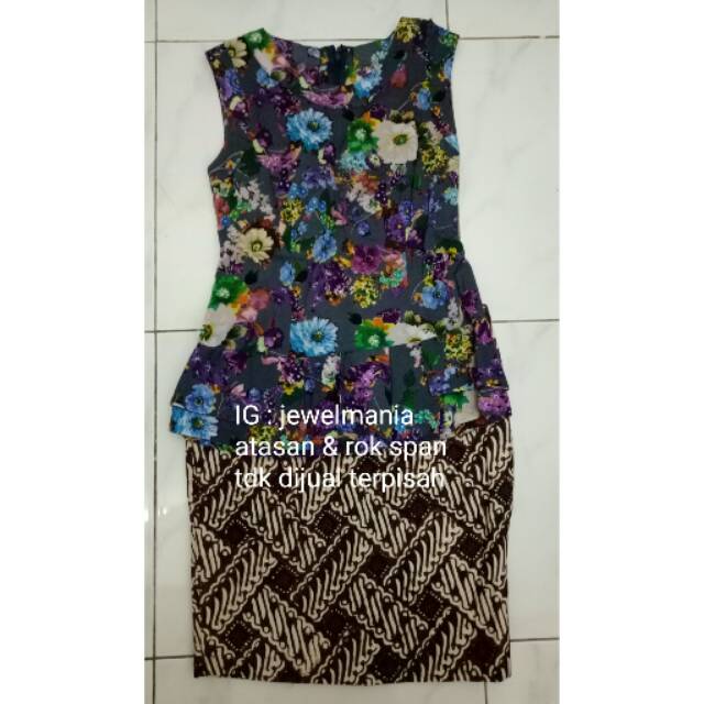 SATU SET ATASAN & ROK SPAN BATIK