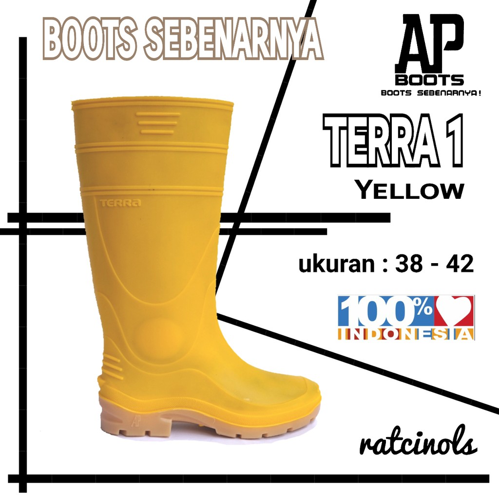 SEPATU BOOTS MURAH AP BOOT TERRA 1 YELLOW