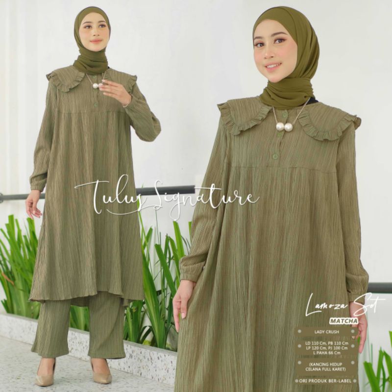 LAMOZA SET BY TULUS SIGNATURE (ONE SET WANITA) Set muslimah polos modern rekomended