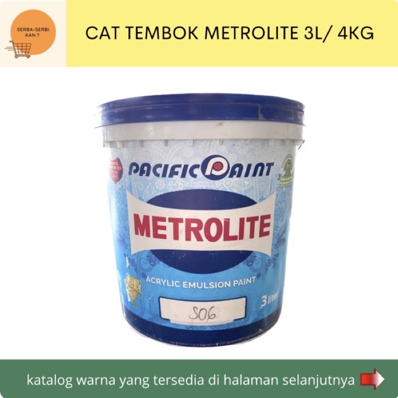 Cat Tembok DInding Metrolite 3 Liter/ 5kg