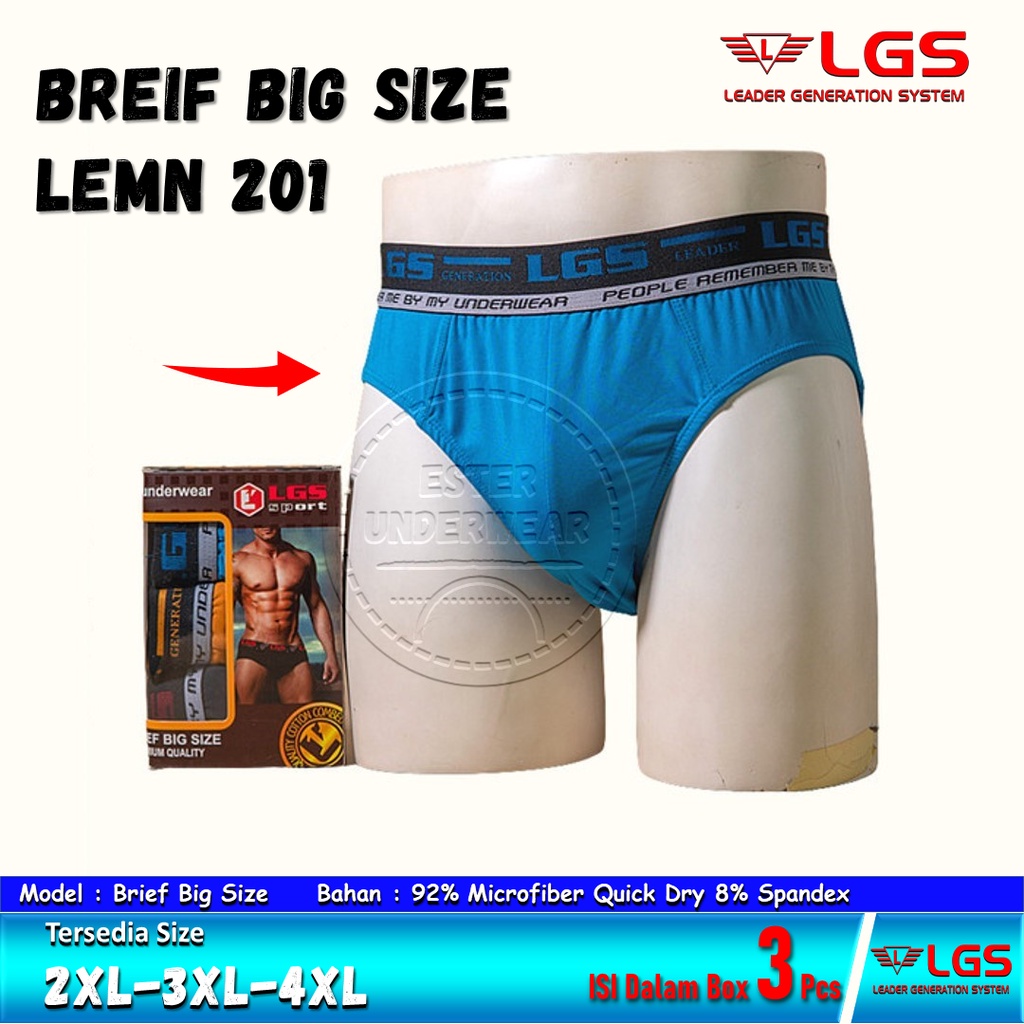 Celana Dalam Pria LGS 201 ISI 3PS|BRIEF LGS BIG SIZE