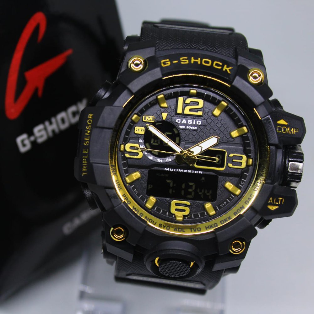 JAM TANGAN PRIA G-SHOCK GWG 1000 NEW BLACK LIST YELLOW