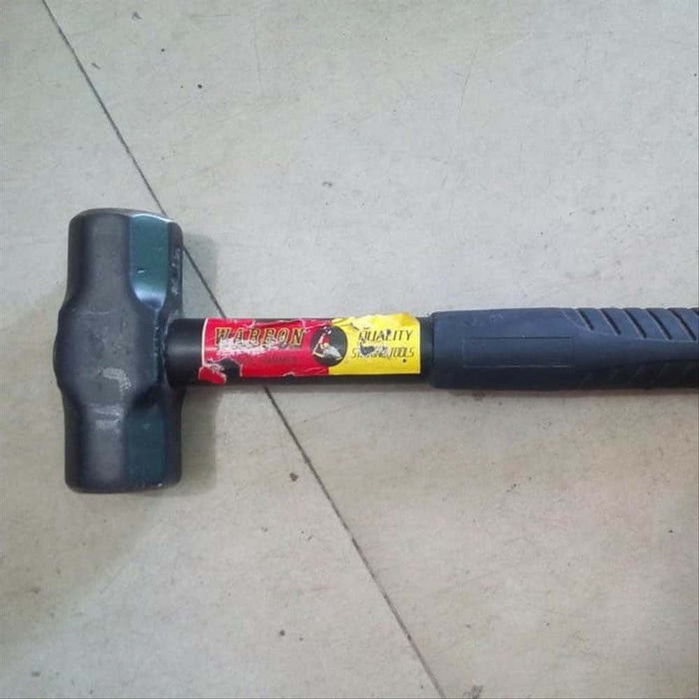 palu martil bodem gagang besi 2lb palu batu- hammer full baja tools