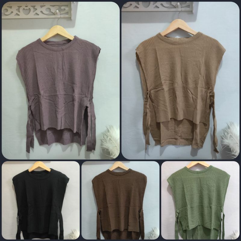 vest rompi knit rajut tali