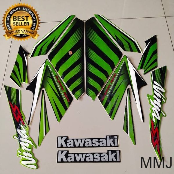 Sticker striping kawasaki ninja ss 2014 2015 hijau