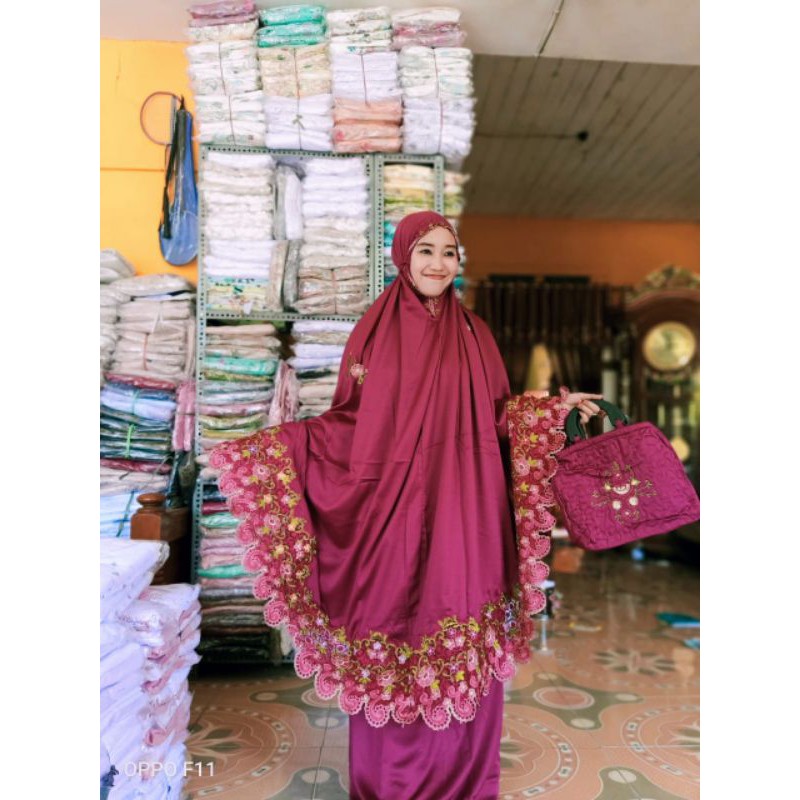 Mukena farah ory farah farhan/mukena atas bawah/mukena potongan