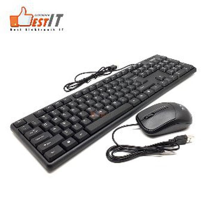 Paket Keyboard Mouse Usb M-Tech Stk-05 Bundle wired Standard Mtech Stk 05