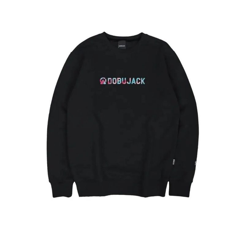 DOBUJACK BIGABSTRACT BLACK SWEATER CREWNECK