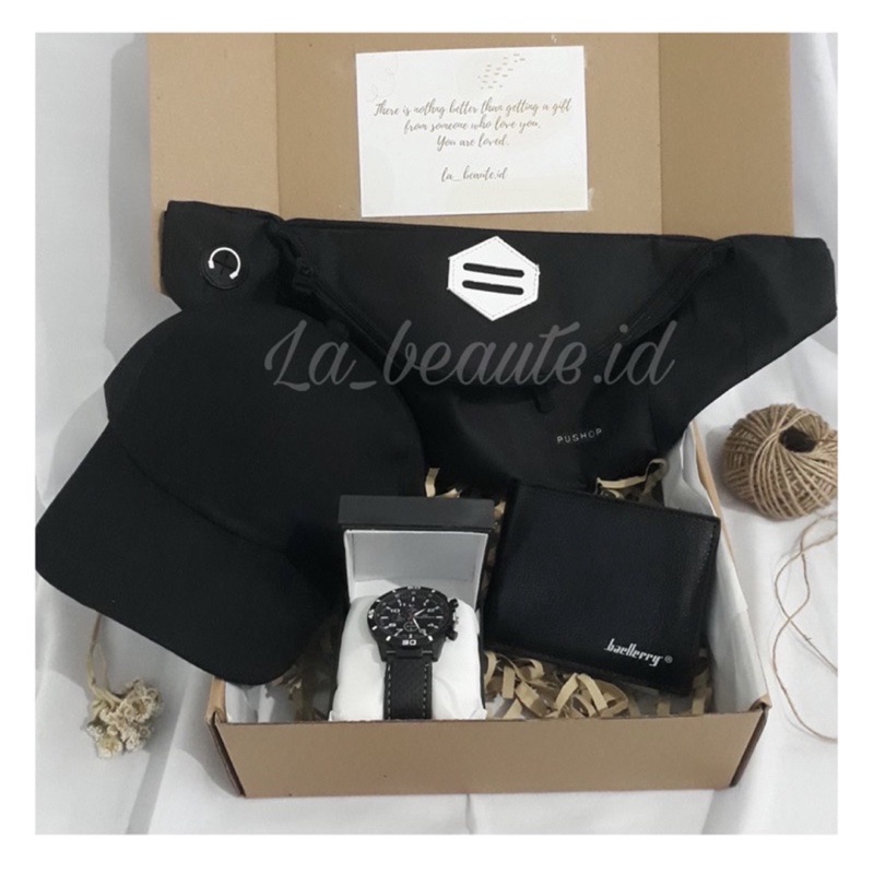 HAMPERS COWOK / TOPI COWOK / JAM TANGAN COWOK / TAS SALEMPANG COWOK