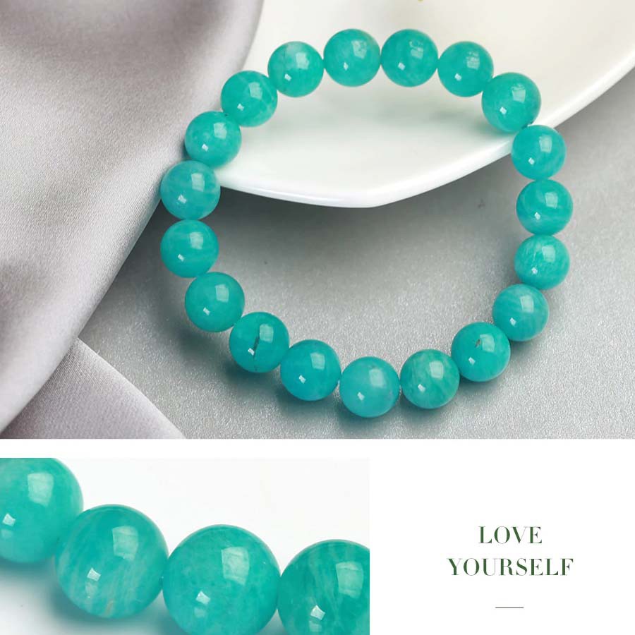 Gelang Batu Natural Blue Jade 8Mm