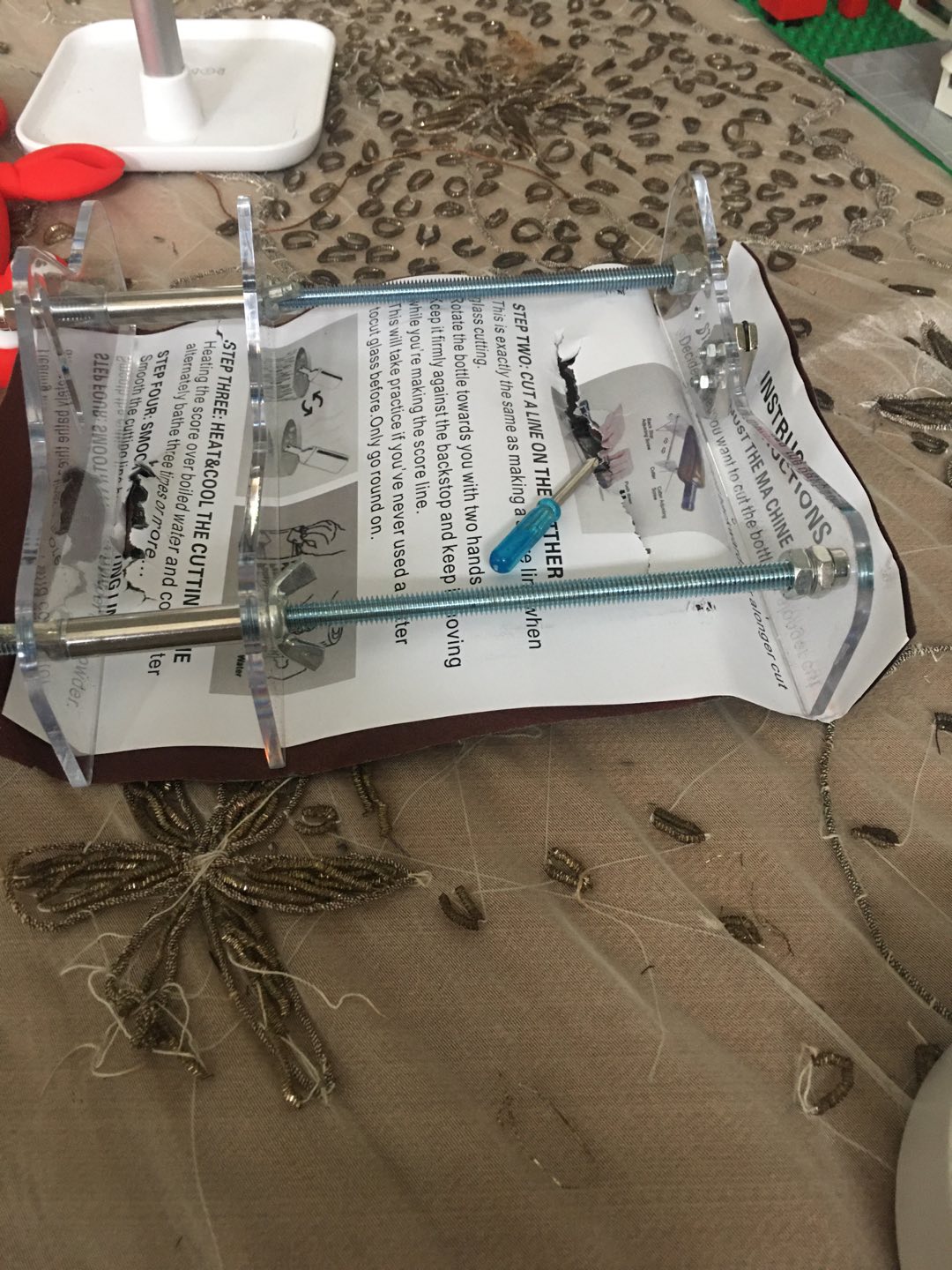 Dwz Pemotong Botol Kaca Glass Bottle Cutter Diy Tool - Wd19 - Silver !!!!!!