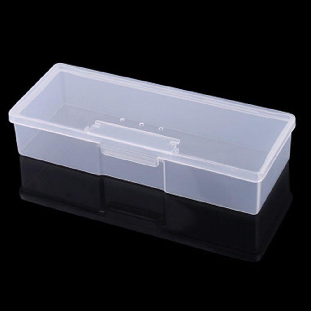 Agustina Tempat Penyimpanan Nail Art Wadah Kuas Poles Persegi Panjang Brush Pen Dotting Plastik Drawing Case Storage Box