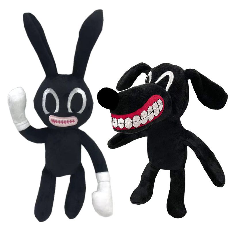 40cm Mainan Cartoon Siren Head Horror Black Bunny Rabbit Plush Stuffed Doll Kids Gift Toy Boneka