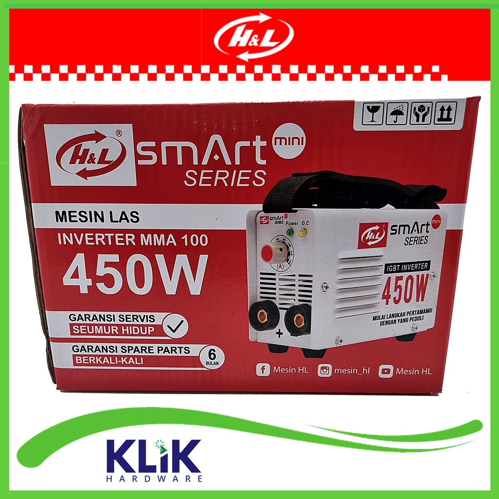 H&amp;L Mesin Travo Las Listrik Inverter IGBT Smart Series 450 Watt MMA 100 A