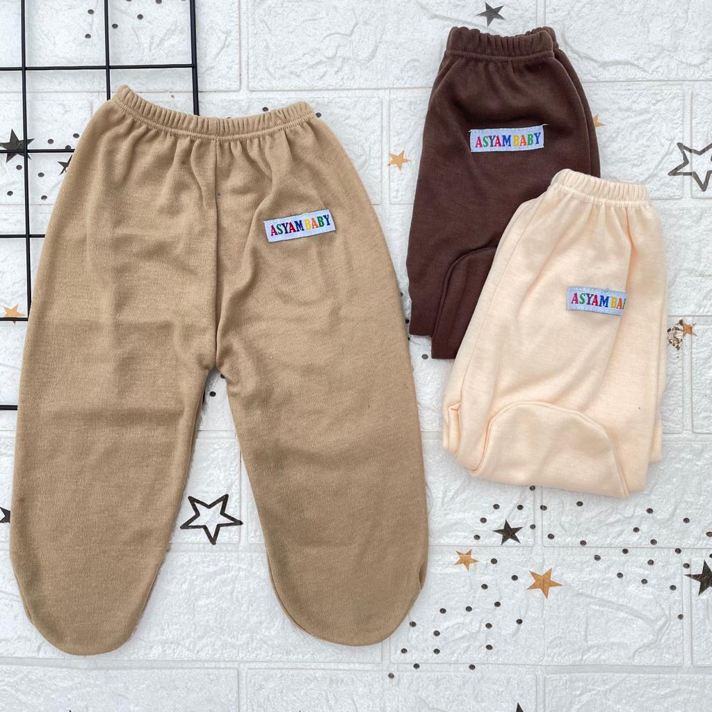 3 Pcs Celana Bayi Bawahan Baju Bayi Celana Tutup Kaki Bayi Baru Lahir Asyam Baby