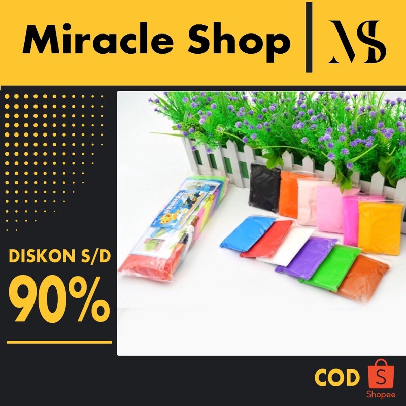 

⭐[COD]✔ POLYMER CLAY 12 WARNA/ SOFT CLAY 12 WARNA (12 PCS)