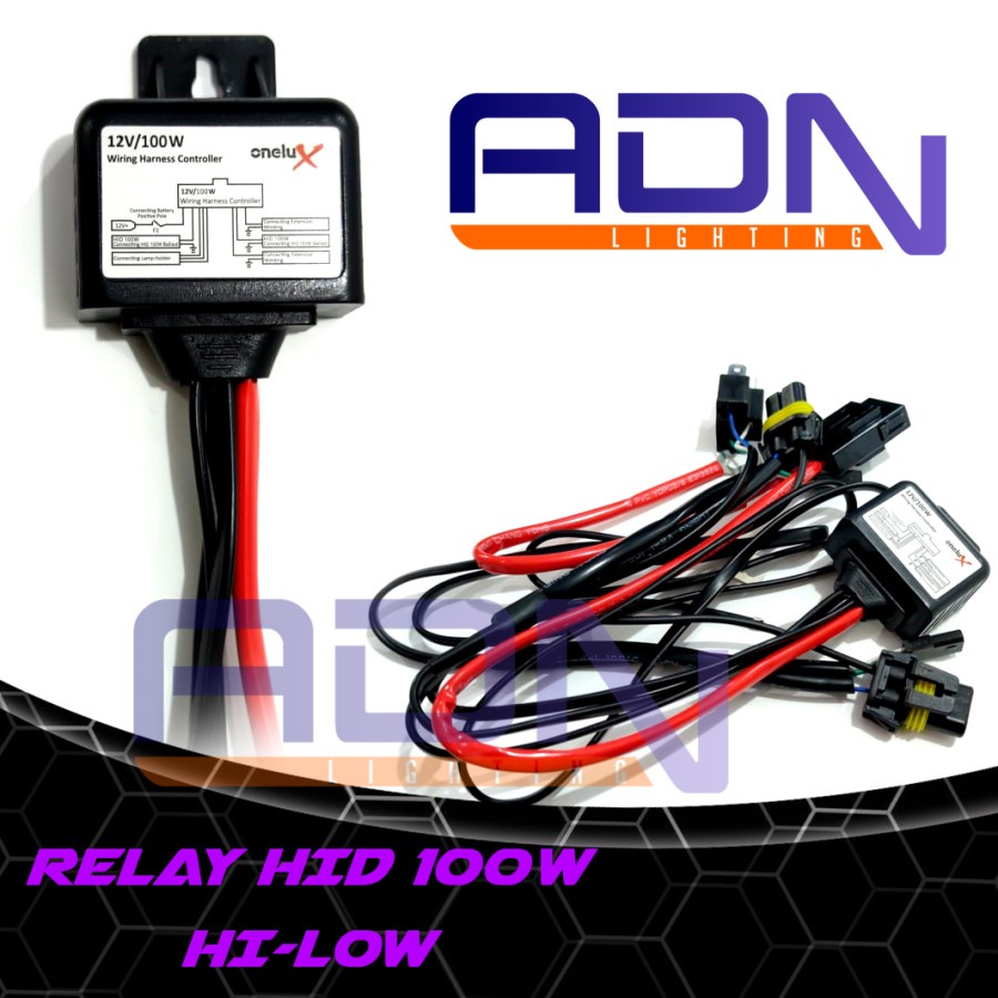 Kabel Relay set HID mobil H4 Hi Lo