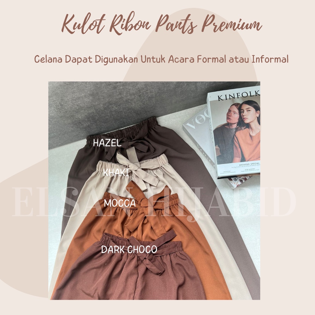 KULOT RIBON PANTS PREMIUM/ CELANA KULOT / KULIT WOLFIS