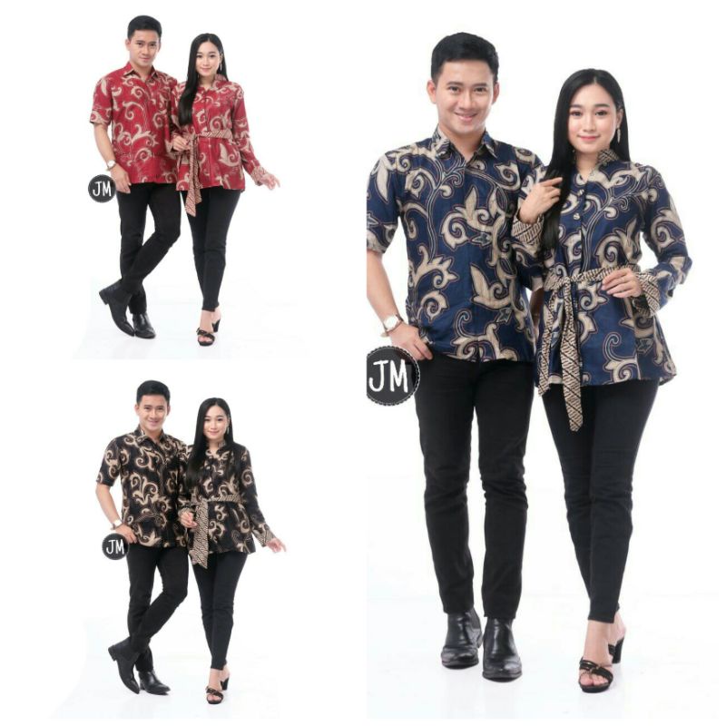 COUPLE BLUS ATASAN BATIK COUPLE KEMEJA BATIK BLUS BATIK