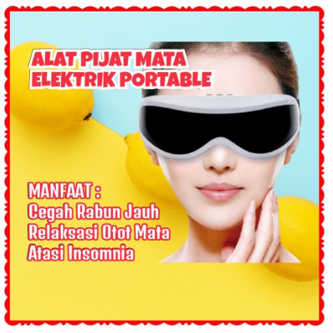 Alat Pijat Mata Elektrik Rechargeable Sensor Inframerah Eye Massager Original