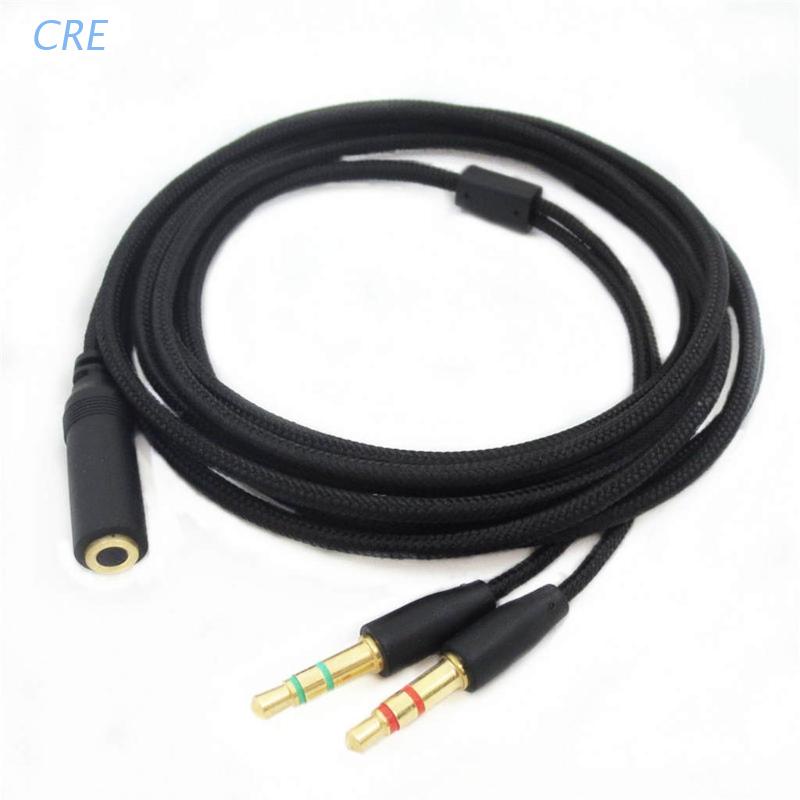 Cre Adapter Splitter Kabel Audio Headphone / Headset / Microphone Untuk Razer