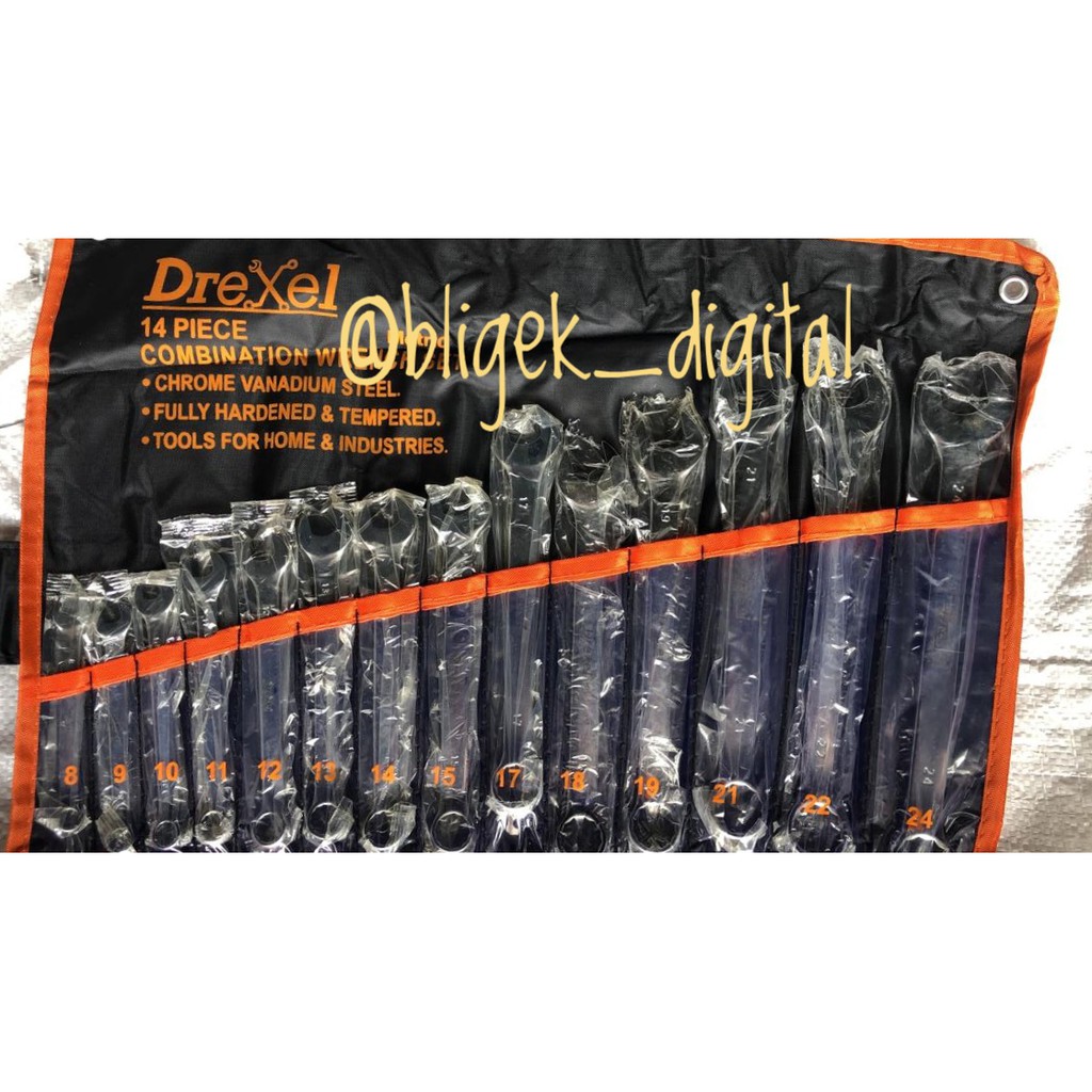 Kunci ring pas set 14 pcs (8-24) DREXEL