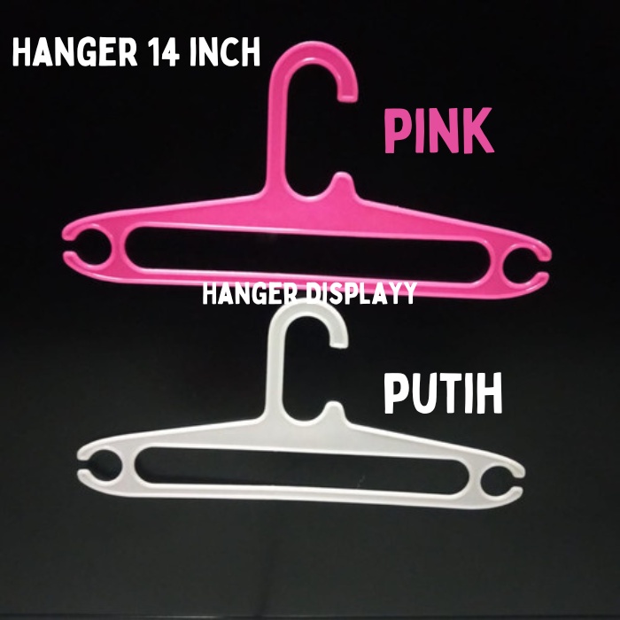 Hanger Plastik Polos / Gantungan Baju Anak Anak 14 Inch / Hanger Plastik Murah Anak