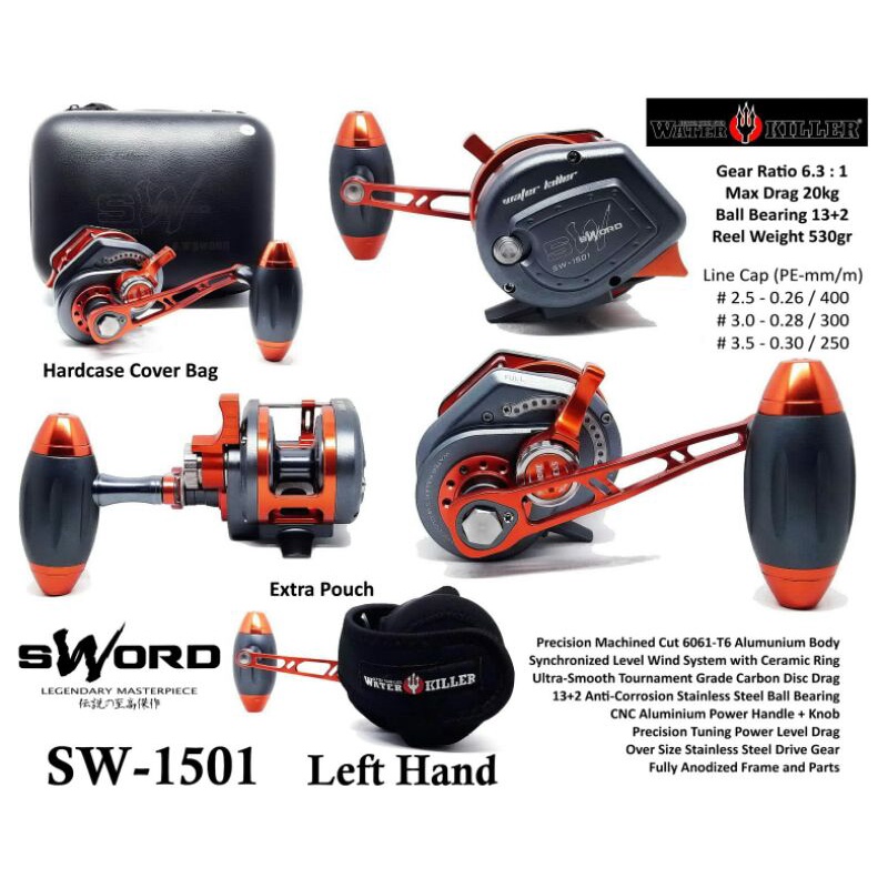 Reel OH Water Killer SWORD SW 1501 Left Handle