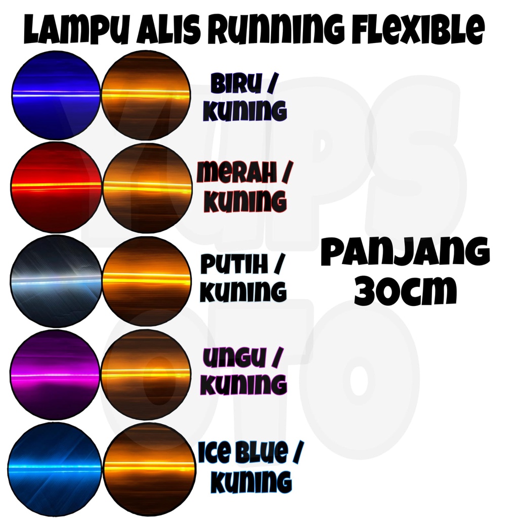 TERMURAH LAMPU ALIS RUNNING 30CM LAMPU LED ALIS TEMPEL FLEXIBLE SEIN ALIS FLEKSIBEL SLIM LAMPU ALIS LED SEN RUNNING TINGGAL PASANG UNIVERSAL