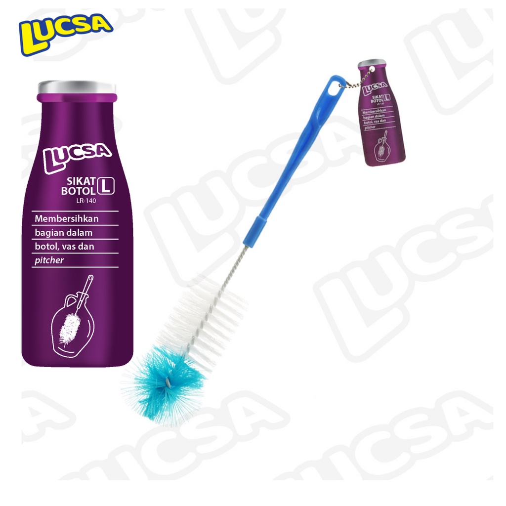 Lucsa - Sikat Botol L | Pembersih Botol Minum Besar Vas Pitcher / Nilon Bottle Brush