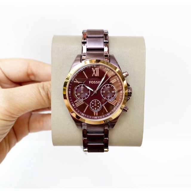 Fossil BQ3281 Modern Courier Midsize Chronograph Wine Stainless Steel Watch