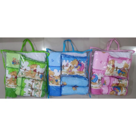 1 PC KASUR BAYI MINI Set / Bantal + Guling / Kasur Lipat Size 50 x 50 cm Mini Bantal Guling Bayi Boneka