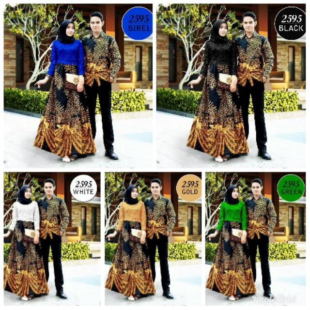 couple gamis brokat kebaya batik jumbo