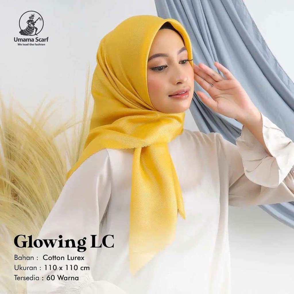 Jilbab Wisuda Pesta GLOWING PLAIN LC 110x110by UMAMA