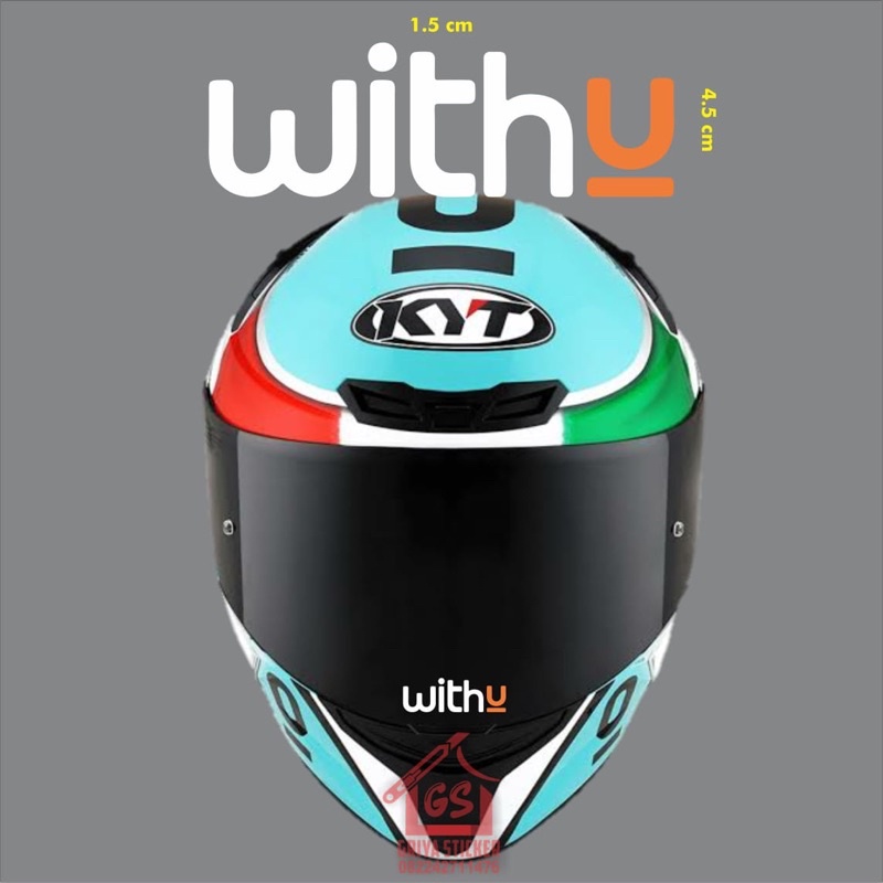 Stiker helm sticker WITHU cutting
