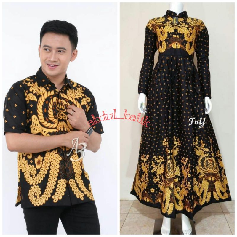Maura Couple (COD) - Sania Ruffle Batik Couple ori Ndoro jowi DNT Garansi Termurah Shopee-Gurita kuning