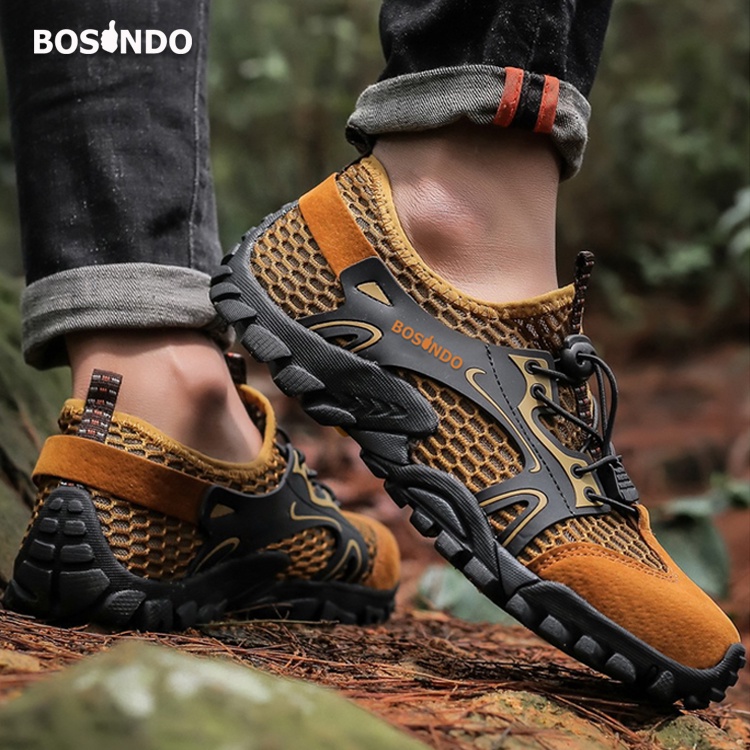 BOSINDO✔ B-2 Sepatu Hiking Pria import ORIGINAL-sepatu gunung pria anti slip kulit-sepatu sneakers olahraga import