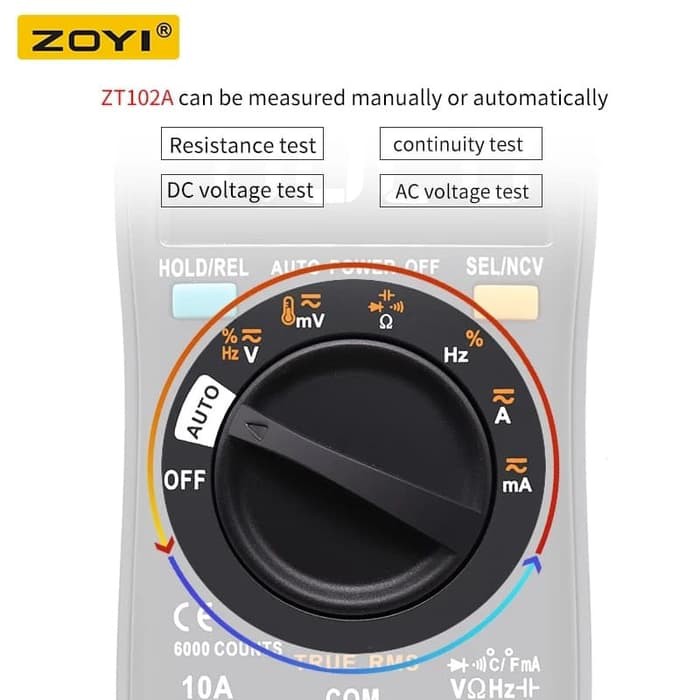 ZOYI ZT102A Upgrade Auto Multimeter Digital Avometer Multitester NCV Original Protect