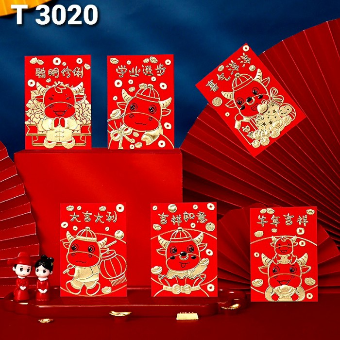 

Menyurat-Surat- Angpao Kerbau 2021 Angpau Imlek Merah Isi 6 Ampao Grosir Termurah - Kode T3019