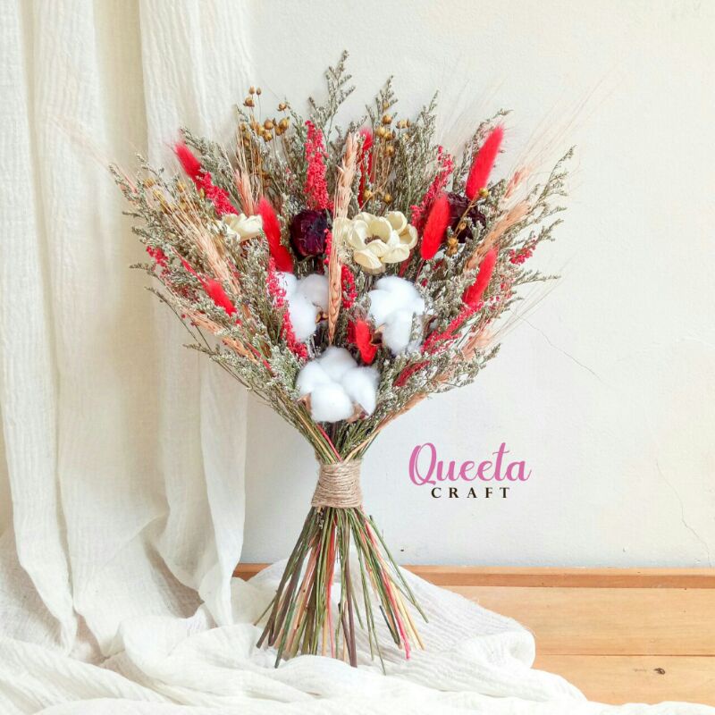 buket bunga kering/dried flower bouquet/handbouquet prewedding/buket pernikahan