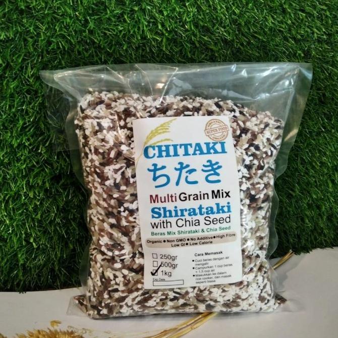 

Beras Shirataki Mix Chitaki (Merah, Coklat, Hitam, Chia Seed) 1 kg