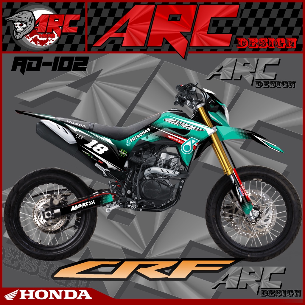 Decal Sticker Motor Cross Honda CRF 150L Fullbody - Dekal Stiker CRF 150 L Motif Custom Trail Superm