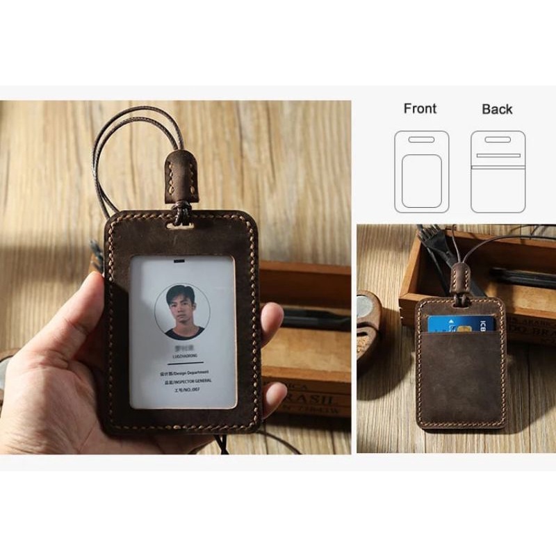 

Gantungan ID Card Kulit Asli || ID Card Holder Kulit