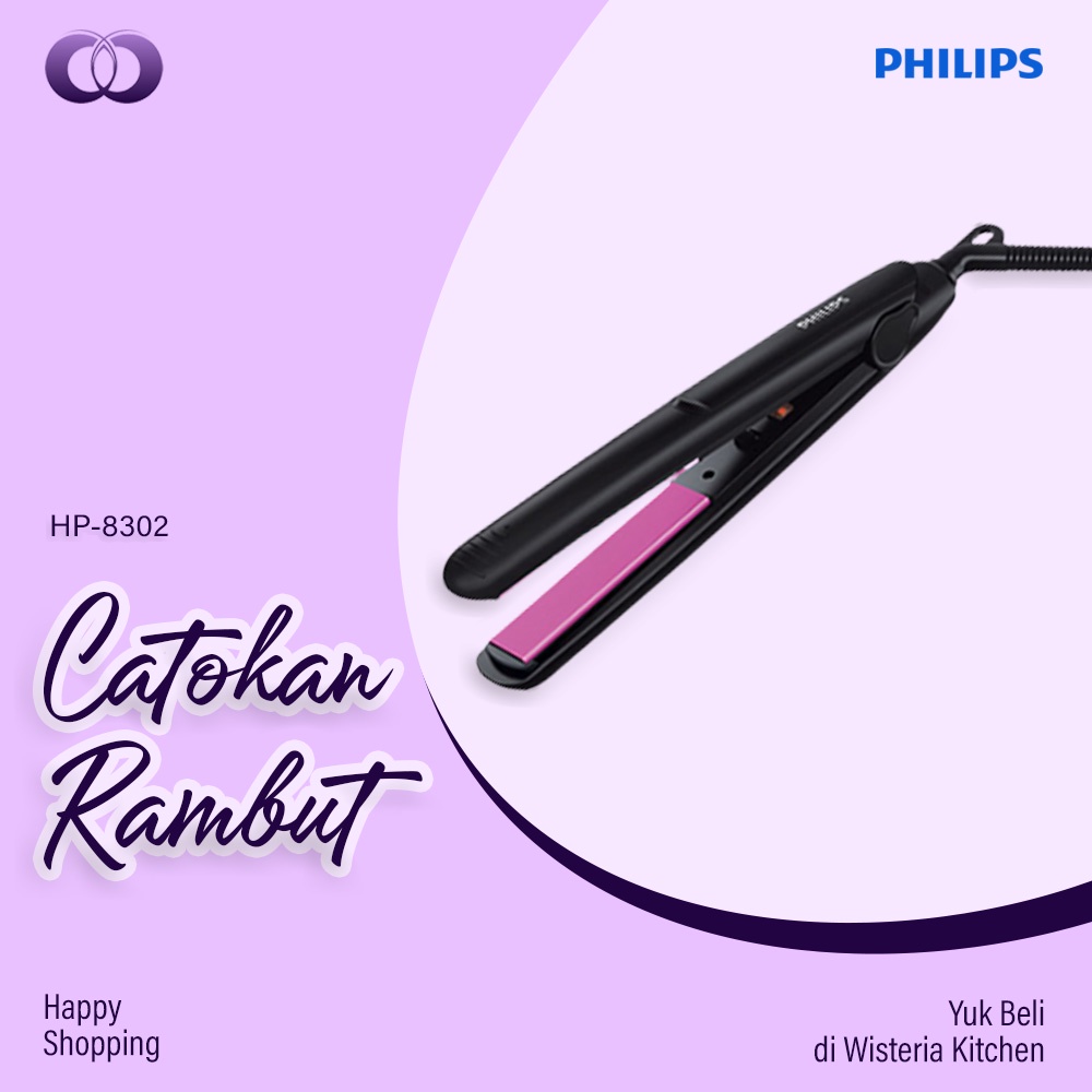 PHILIPS Catokan Rambut HP8302 - Catok Rambut Praktis