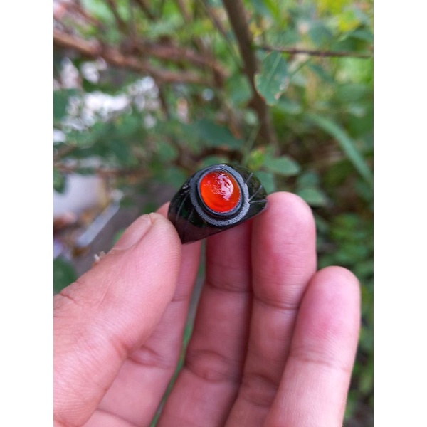 natural cincin batu akik red baron,cincin akik merah