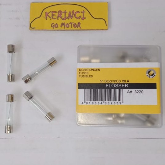 SEKRING FUSE KACA FLOSSER - SKRING TABUNG - FUSES FLOSSER GLASS